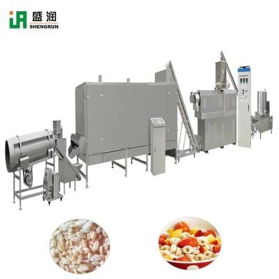 Puffed Rice Maker Machinery Corn Puffs Snack Processing Line Factory
