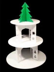 Acrylic Christmas Cake Display Holder
