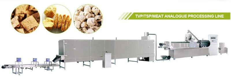 Soya Protein Food Extrusion Processing Line Industrial Soya Snacks Processing Line