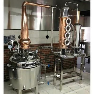 Factory 1000L Industrial Vodka Gin Copper Distillation Column for Herb Essential Oil and ...