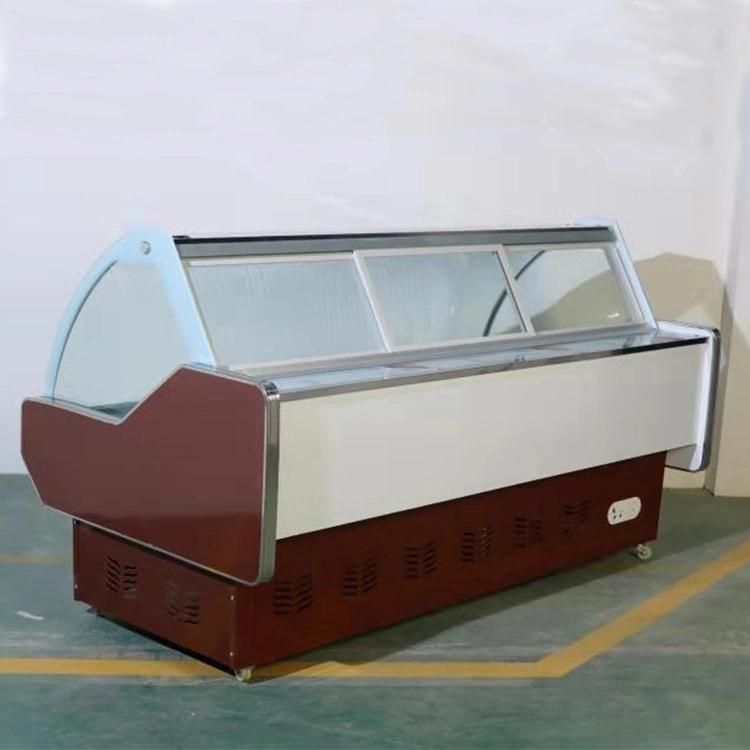 Butchery Supermarket Commercial Meat Freezer Refrigerator Chiller Showcase Fresh Meat Display Fridge