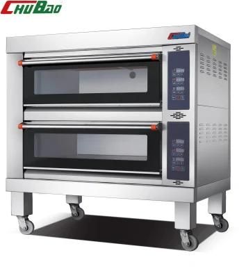 Commercial Kitchen 2 Deck 4 Trays Luxury Electric Oven for Baking Machine Bakery Machinery ...