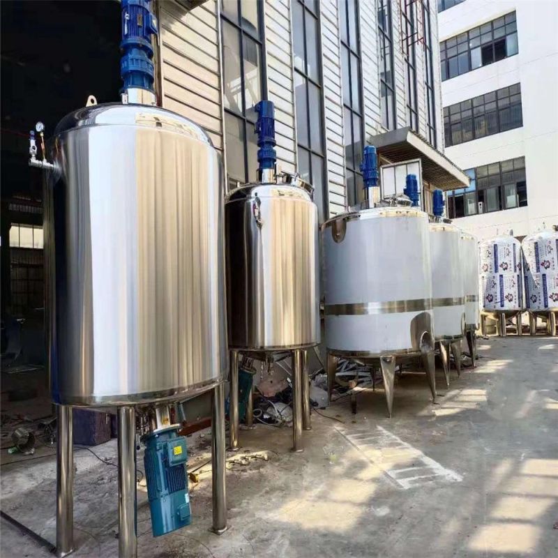 Stainless Steel Steam Double Electrical Heating Cooling Jacket Blending Fermentation Jacket Mixing Tank Factory