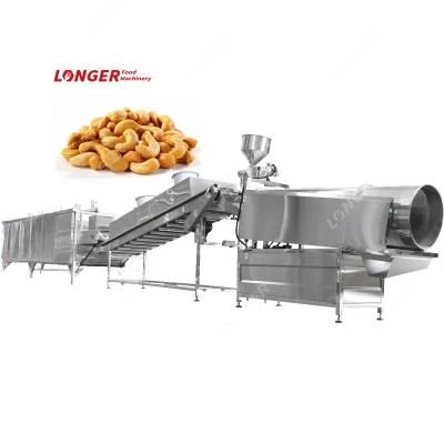 Nuts Mixing and Roasting Flavoring Line Salted Raw Cashew Nuts Roaster Machine