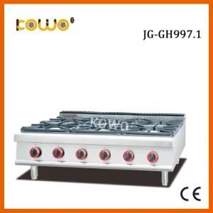 Commercial Stainless Steel restaurant Kitchen Equipment Gas Cooking Range with 6 Burner
