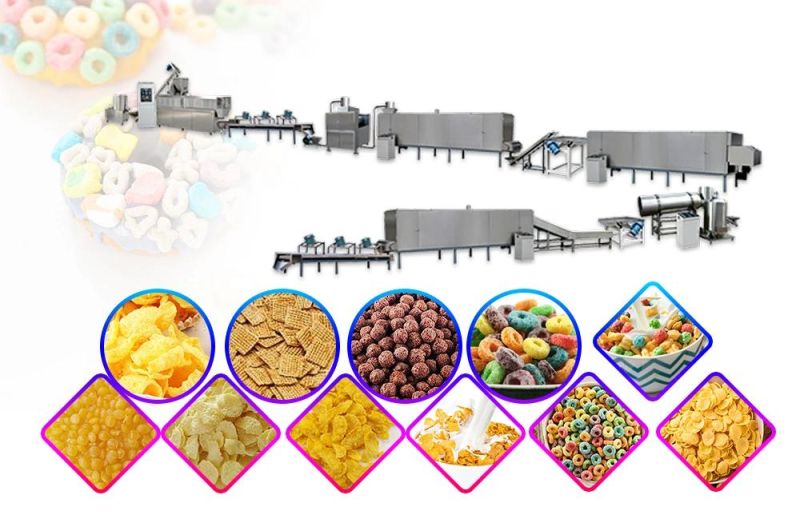 200-500kg/H Kellogg′s Coco Chocolate Choco Snacks Food Extruding Machinery