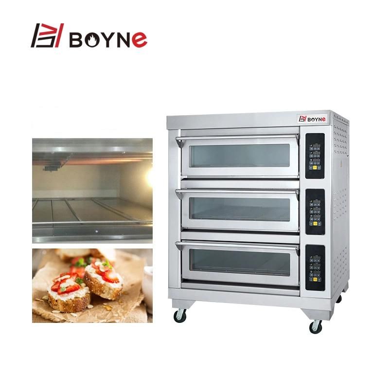 Multi Function 3 Deck 6 Trays Electric Baking Oven for Hotel Kitchen