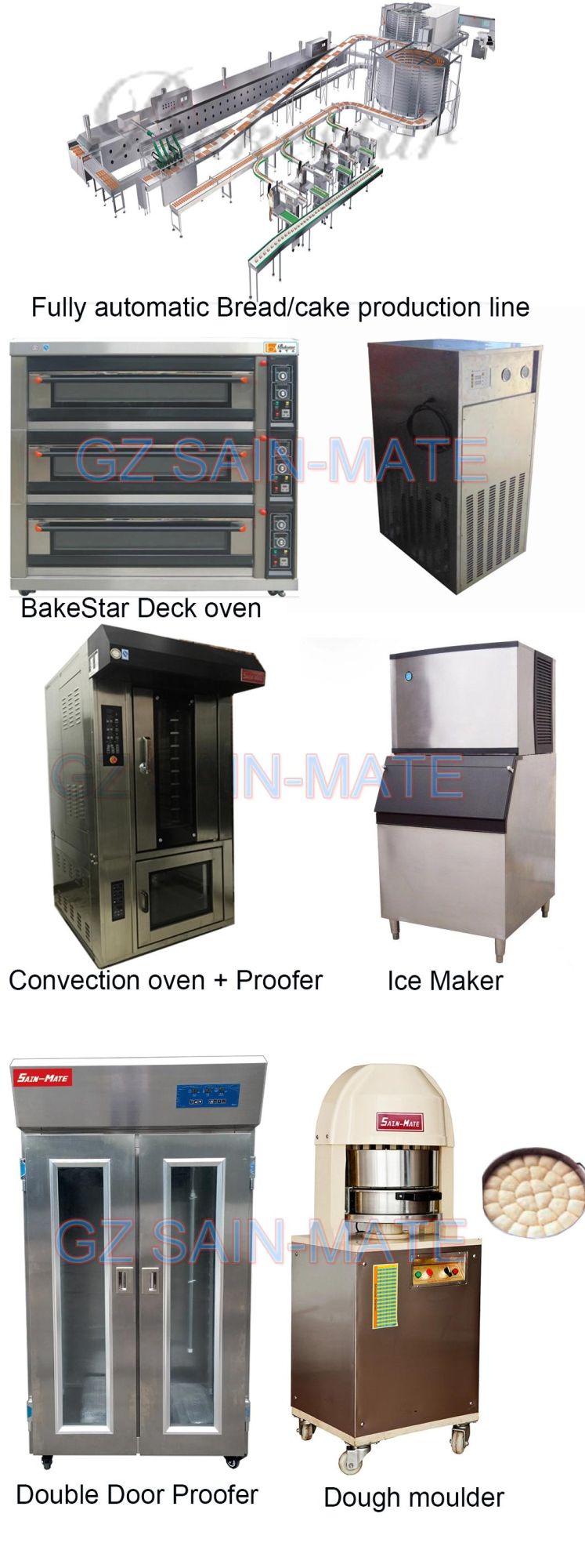 Kitchen Catering Bakery Equipment 16 Trays Diesel Commercial Bread Rotary Rotating Rack Oven