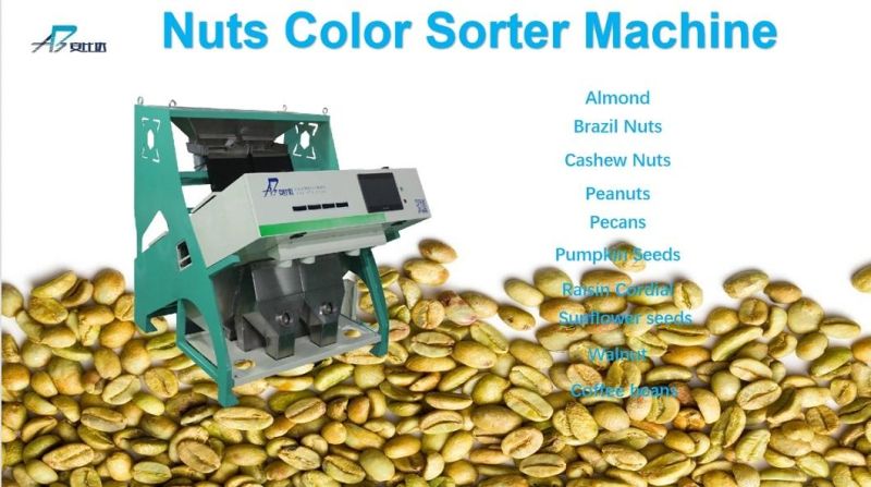 Raw Coffee Bean Separating Machine 2 Chutes Beans Color Sorter