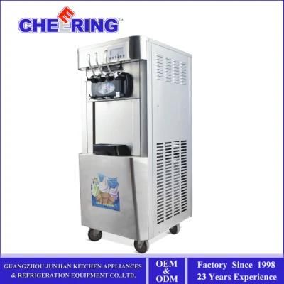 Stainless Steel Commercial Precooling Air Pump Soft Ice Cream Machine with CE