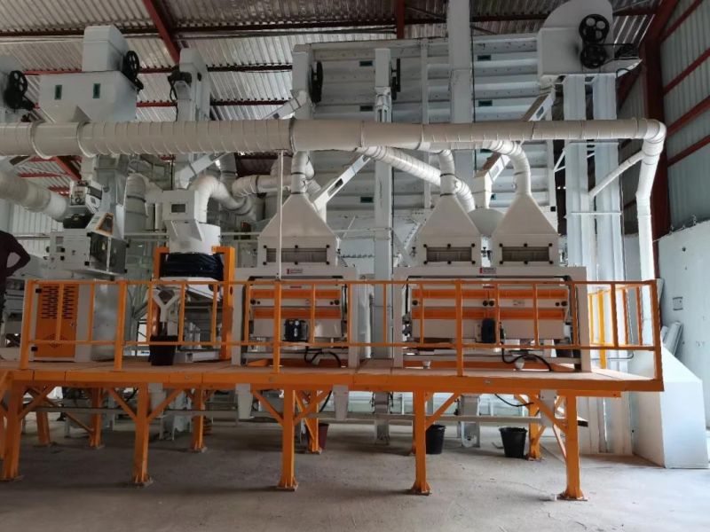 50-120tpd Turnkey Complete Set with Steel Platform Auto Rice Milling Plant Rice Milling Machine in Vietnam Egypt 2021