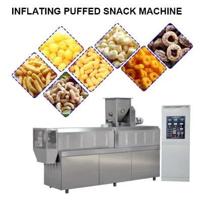 Factory Manufactured Puff Corn Curl Corn Cheese Snack Food Extruder Making Machine Low ...