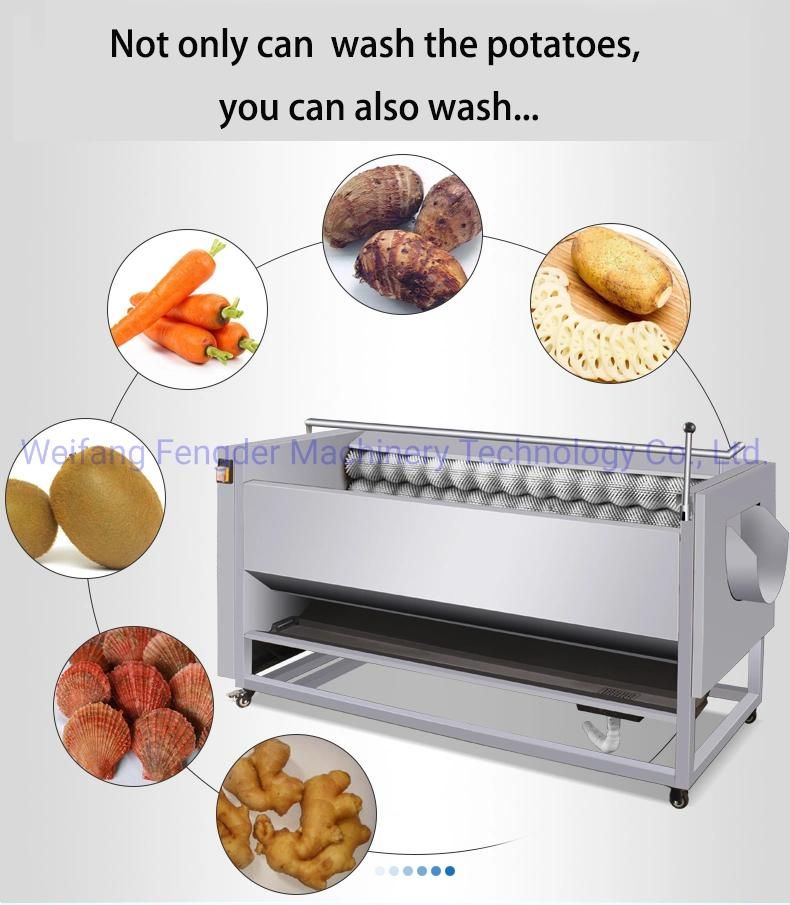 Vegetable Washer Cassava Potato Onion Peeler Price Button Plate Wave Roller Cleaning Peeling Machine