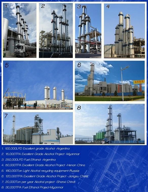 Industry Edible Alcohol Ethanol Distillation Equipment Plant with Ddgs, CO2 Recovery System