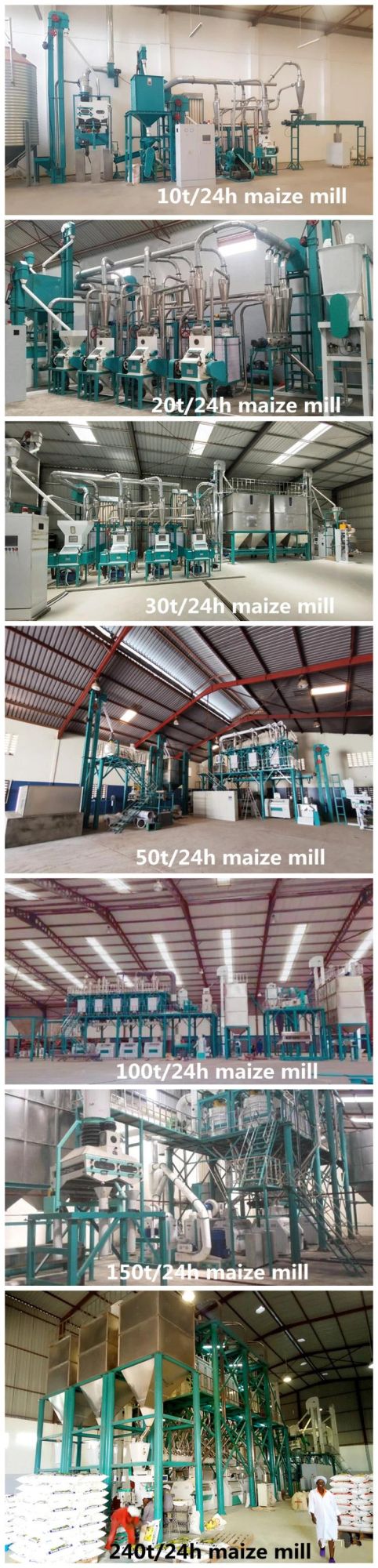 Oversea Service Installation Maize Flour Processing Maize Mill Plant