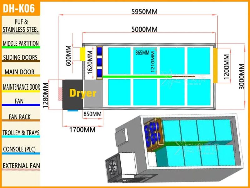 Medium and Large Fish Dryer, Industrial Fruit, Vegetable and Fish Drying Machine, Small Fish Dehydrator, Sardine, Squid, Red Spot Fish Drying Equipment