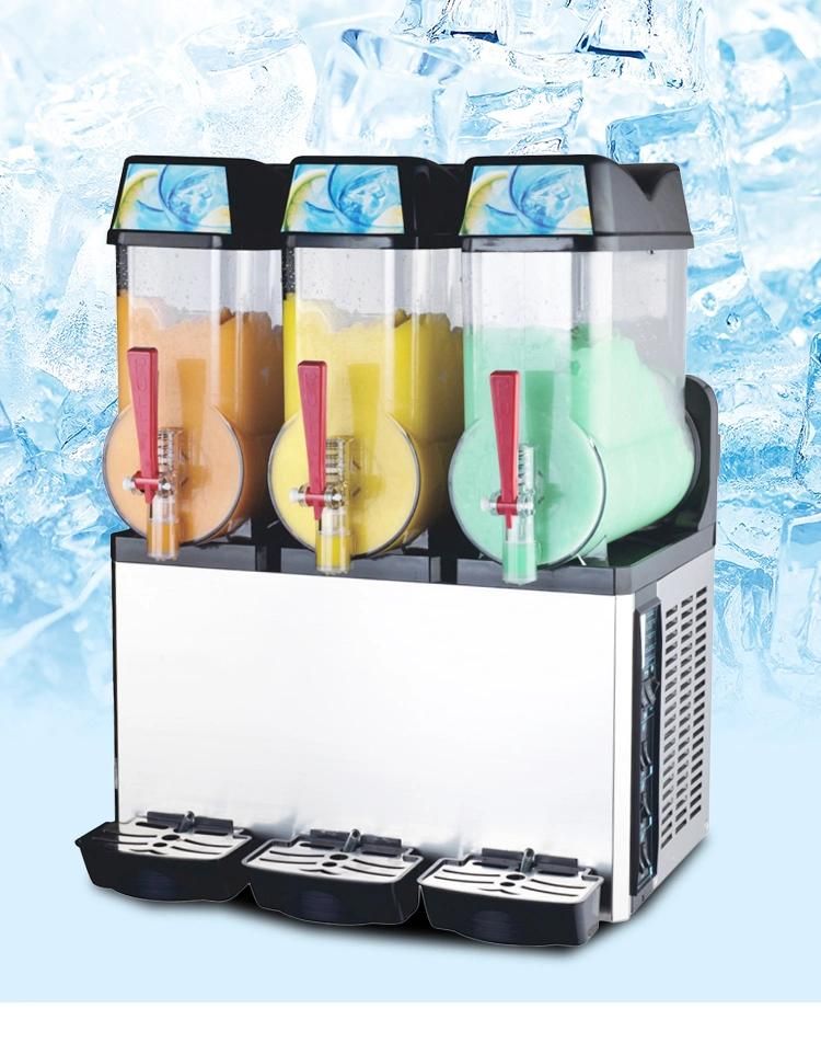 Commercial Slush Machine with Double Vats Juice Dispenser