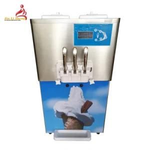 3 Nozzle Soft Serve Ice Cream Machine with Stainless Steel Beater