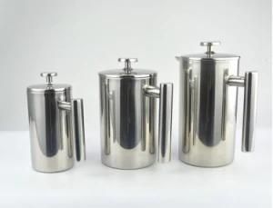 Hot Sales 350ml/600ml /1000 Ml Stainless Steel Custom Coffee French Press