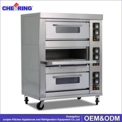 Cheering Commercial Free Standing Three Decks Nine Trays Baking Pizza Oven Gas Bread Oven