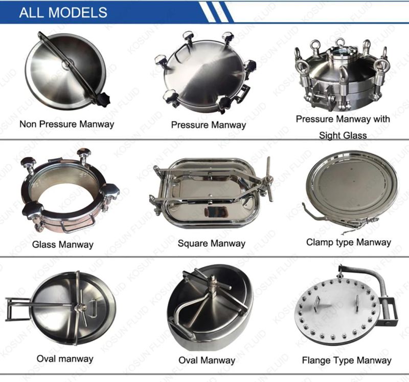 Stainless Steel SS304 Manhole Cover for Food Equipment