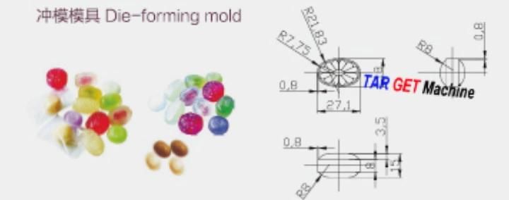 Candy Mould for Hard Candy and Jelly Gummy Candy Stainless Steel Mould and Silicone Mould