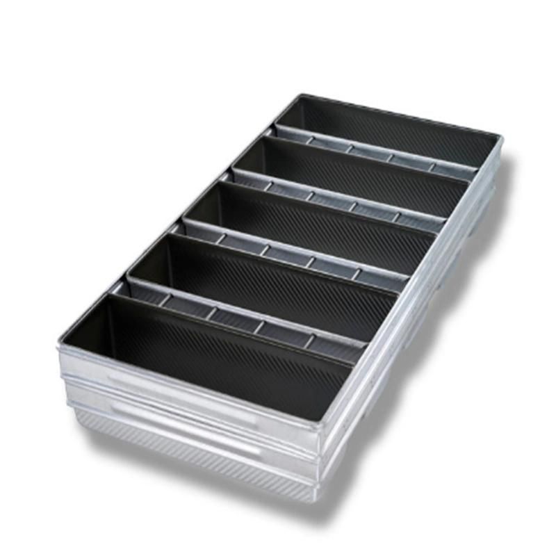 Rk Bakeware China Manufacturer-4 Strap Glazed Aluminized Steel Pullman Loaf Pan/ Tank Loaf Pan/Vienna Loaf Pan