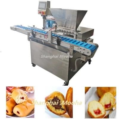 Automatic 4 Heads 6 Heads Donut Bread Filling Machine Jam Injector with Conveyor Belt