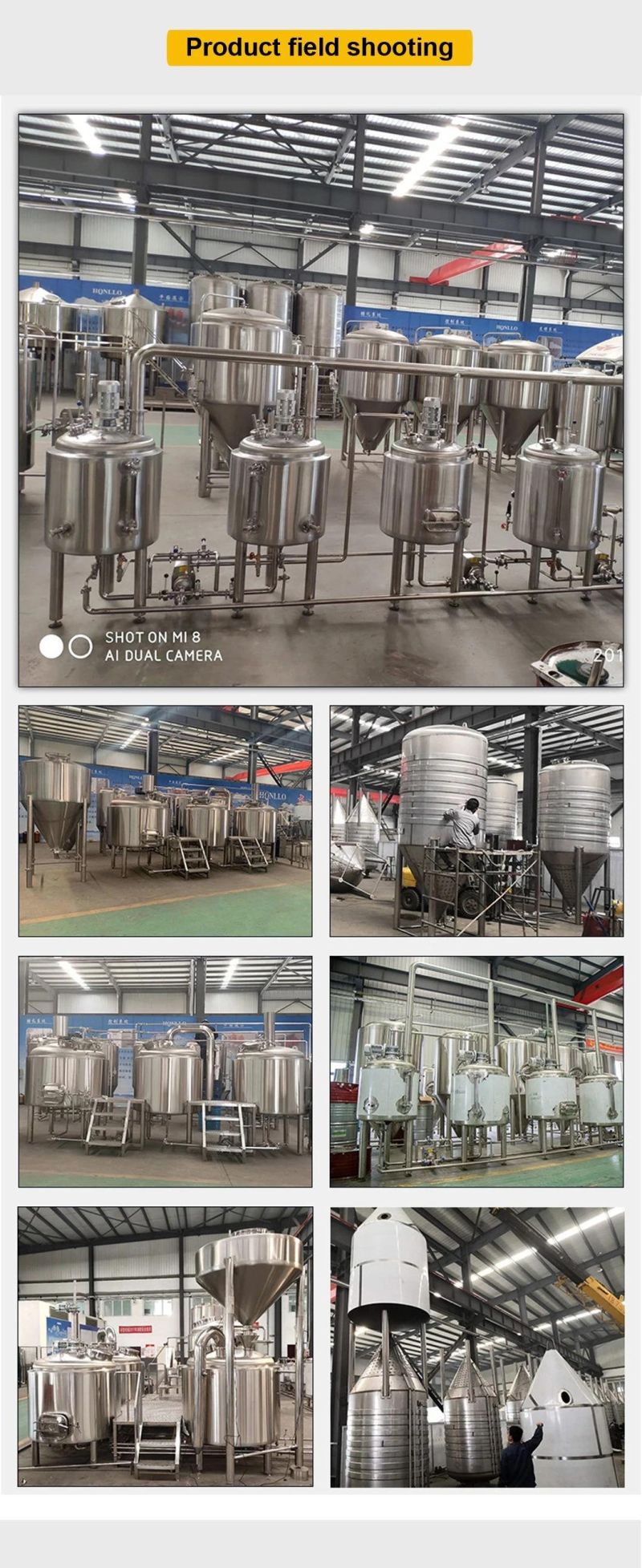 Completely Fully Set of Beer Brewing Equipment with Rose Golden