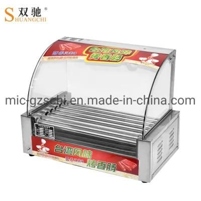 10 Rollers Rolling Hot-Dog Grill Non Removeable Roast Sausage Machine