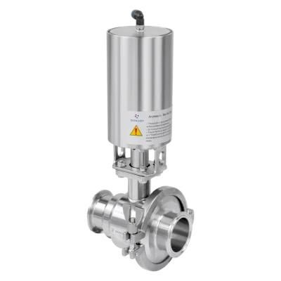 Hygienic Middle Clamp Ball Valve with Stainless Steel Actuator