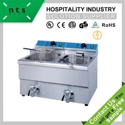 2 Tank Electric Fryer (2 Baskets, Counter Top)