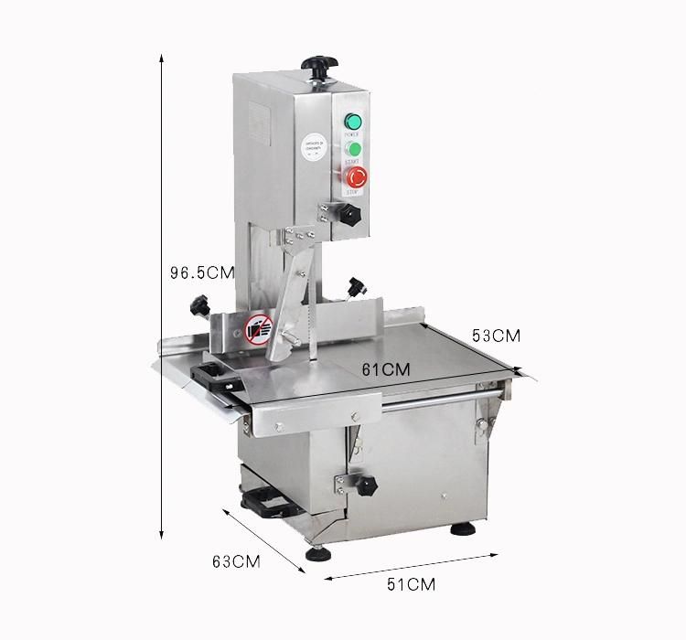 Automatic Fish Steak Chopper Ribs Cutter Frozen Meat Bone Chicken Cutting Machine Meat Band Saw