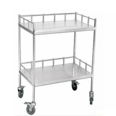 Stainless Steel Surgical Instrument Cart Operating Instrument Trolley