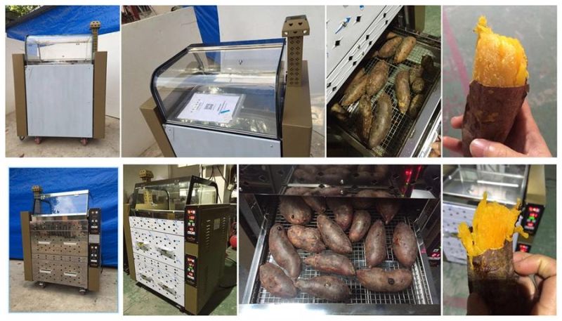 Electric Heating Movable Roasted Sweet Potato Machine Quail Egg Roasting Machine