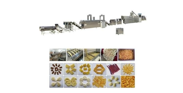 High Speed Onion Ring Bugles 2D 3D Fried Snack Pellet Processing Line Equipment