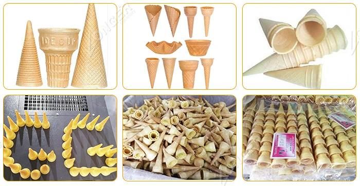 Automatic Commercial Wafer Biscuit Making Ice Cream Cone Baker Machine