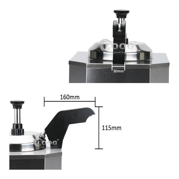 Restaurant Hot Fudge Pump Nacho Cheese Warmer Dispenser Dessert DIY Stainless Steel Server Chocolate Sauce Dispenser Factory Supplier