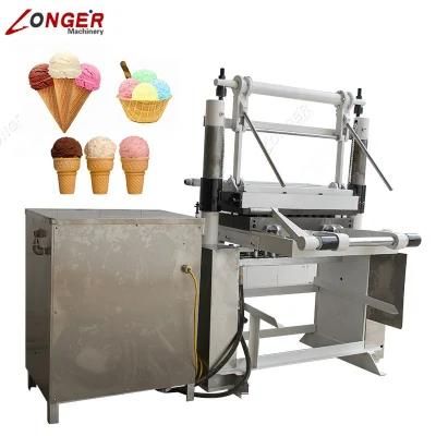 Semi-Automatic Gas Heating Rolled Sugar Cone Baking Machine Ice Cream Cone Making Machine ...