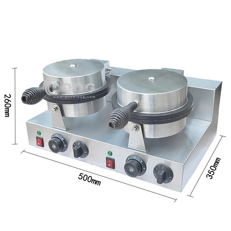 Baking Machine Double Waffle Cone Machine Waffle Cone Maker Ice Cream with Ce