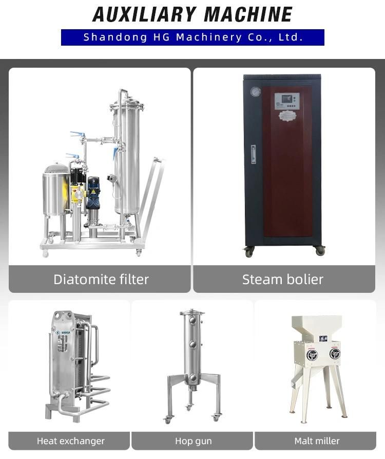 Electric/Steam/ Direct Flame Heating Beer Manufacturing Machine Beer Brewery Plant Industrial Beer Brewing Equipment