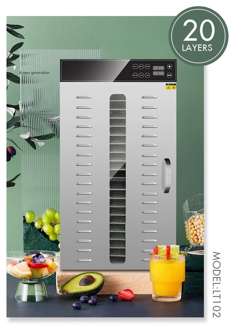 20-Tray Digital Control Dehydrator with Double Layer