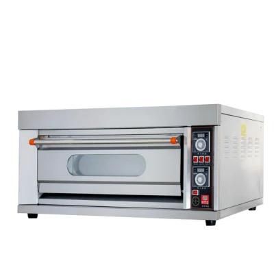 Commercial Kitchen Baking Equipment 1 Deck 2 Trays Electric Pizza Oven
