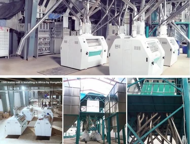 PLC Control Complete 150t/24h Maize Milling Machines