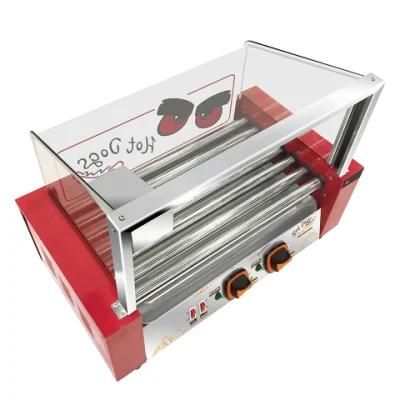 Wy07 Commerical Snack Machine Hot Dog 7-Roller Grill Machine with 2 Controls