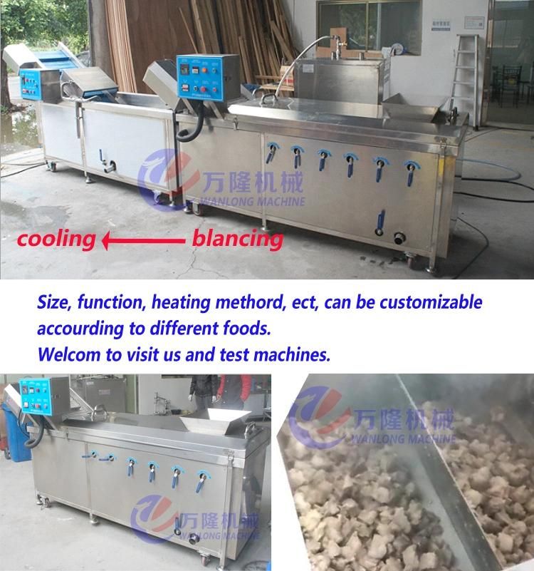 Vegetable and Fruit Blanching Potato Corn Green Beans Steam Blanching Machine