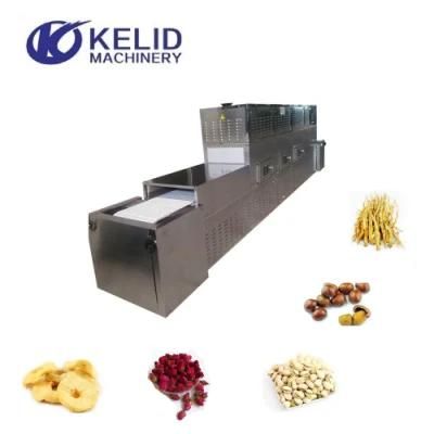 Uniform Drying Fruit Flowers Tunnel Microwave Drying Sterilization Machine