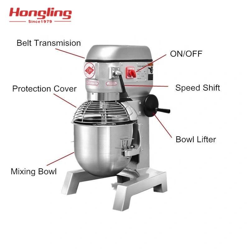 Cheaper Price Bakery Machine 30L Belt Model Planetary Food Mixer