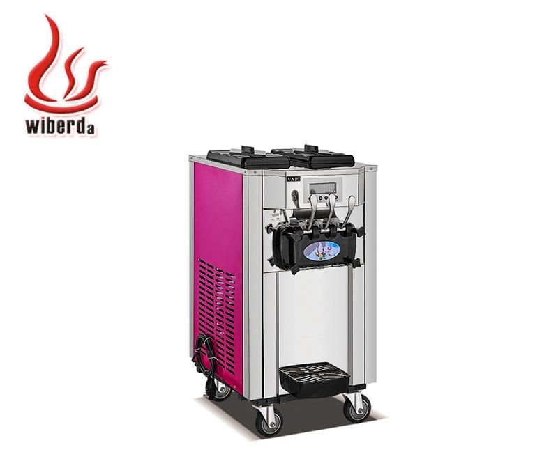 Factory Wholesale Wiberda Three Flavors Soft Commercial Ice Cream Making Machine with CE