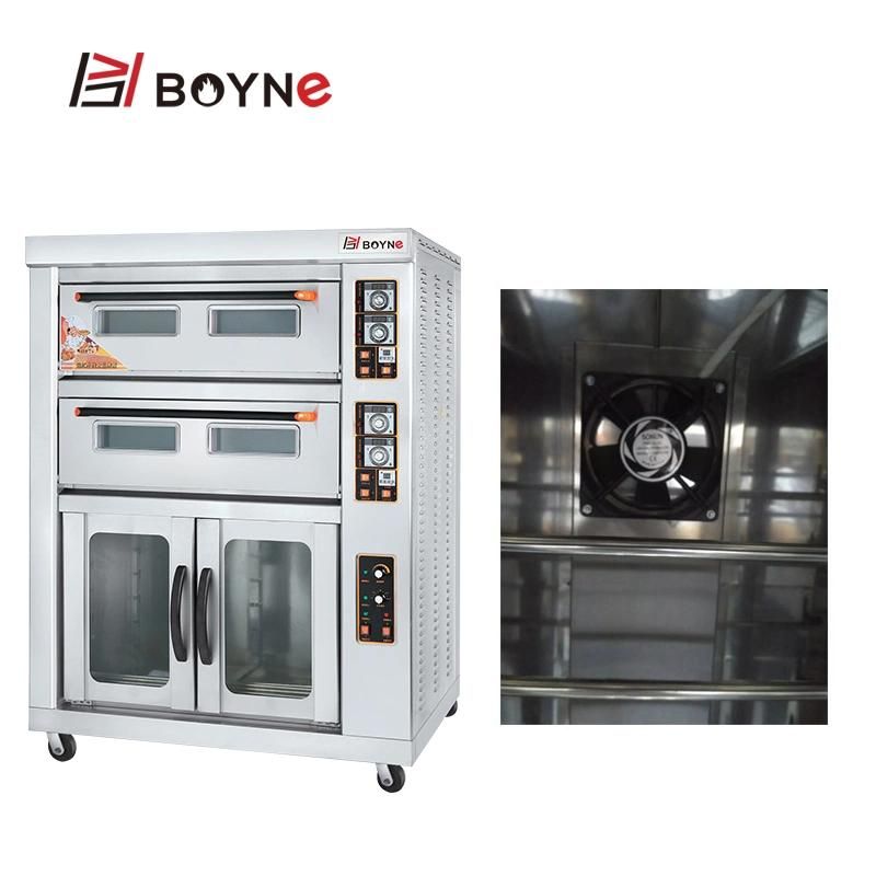 Electric Two Deck Four Trays Bakery Oven with Proofer